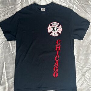 Gildan Black Chicago Fire Department Tee